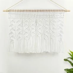 Best Pirce 🌟 Lush Decor Boho Macrame Leaf Cotton Valance - 30" X 40" White 👍
