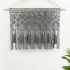 Cheapest 🥰 Lush Decor Boho Macrame Tassel Cotton Valance/Kitchen Curtain/Wall Decor Single - 30" X 40" Grey 🎉