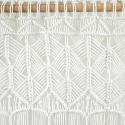 Cheapest 🥰 Lush Decor Boho Macrame Tassel Cotton Valance/Kitchen Curtain/Wall Decor Single - 30" X 40" Grey 🎉 -Lush Decor Shop Lush Decor Boho Macrame Tassel Cotton Valance Kitchen Curtain Wall Decor Single 13