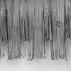 Cheapest 🥰 Lush Decor Boho Macrame Tassel Cotton Valance/Kitchen Curtain/Wall Decor Single - 30" X 40" Grey 🎉 -Lush Decor Shop Lush Decor Boho Macrame Tassel Cotton Valance Kitchen Curtain Wall Decor Single 5