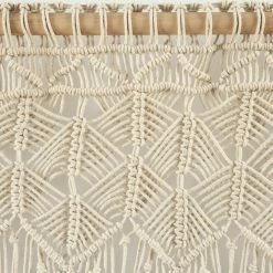 Cheapest 🥰 Lush Decor Boho Macrame Tassel Cotton Valance/Kitchen Curtain/Wall Decor Single - 30" X 40" Grey 🎉 -Lush Decor Shop Lush Decor Boho Macrame Tassel Cotton Valance Kitchen Curtain Wall Decor Single 9