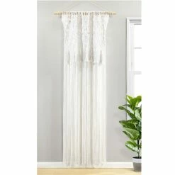 Best deal 🌟 Lush Decor Boho Macrame Tassel Cotton Window Curtain/Room Divider/Wedding Backdrop/Wall Decor - 84" X 40" Grey 😉 -Lush Decor Shop Lush Decor Boho Macrame Tassel Cotton Window Curtain Room Divider Wedding Backdrop Wall Decor 14