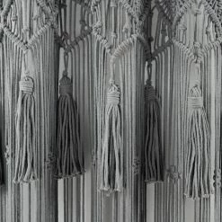 Best deal 🌟 Lush Decor Boho Macrame Tassel Cotton Window Curtain/Room Divider/Wedding Backdrop/Wall Decor - 84" X 40" Grey 😉 -Lush Decor Shop Lush Decor Boho Macrame Tassel Cotton Window Curtain Room Divider Wedding Backdrop Wall Decor 2