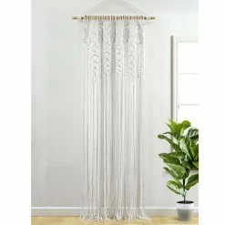 Best reviews of π Lush Decor Boho Macrame Textured Cotton Window Curtain/Room Divider/Doorway/Wall Decor Neutral π