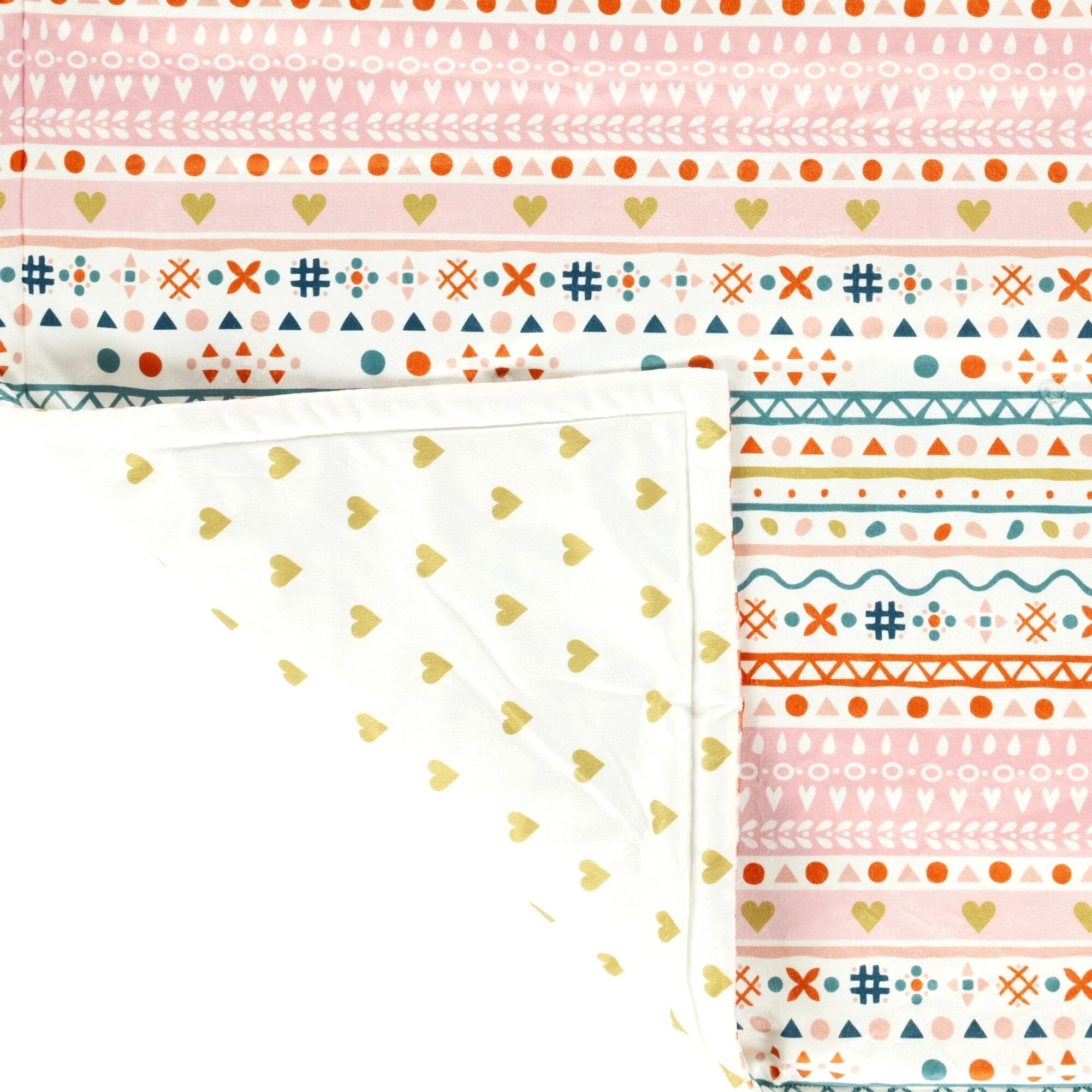 Cheap π Lush Decor Boho Metallic Hearts Reversible Soft & Plush Oversized Blanket - 50" X 36" π 3 Cheap π Lush Decor Boho Metallic Hearts Reversible Soft & Plush Oversized Blanket - 50" X 36" π - Image 3