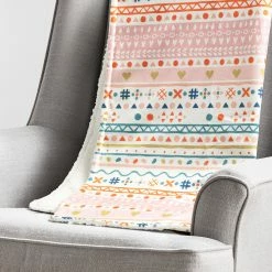 Top 10 😀 Lush Decor Boho Metallic Hearts Soft & Plush Sherpa Blanket - 40"x30" ❤️ -Lush Decor Shop Lush Decor Boho Metallic Hearts Soft 26 Plush Sherpa Blanket 2