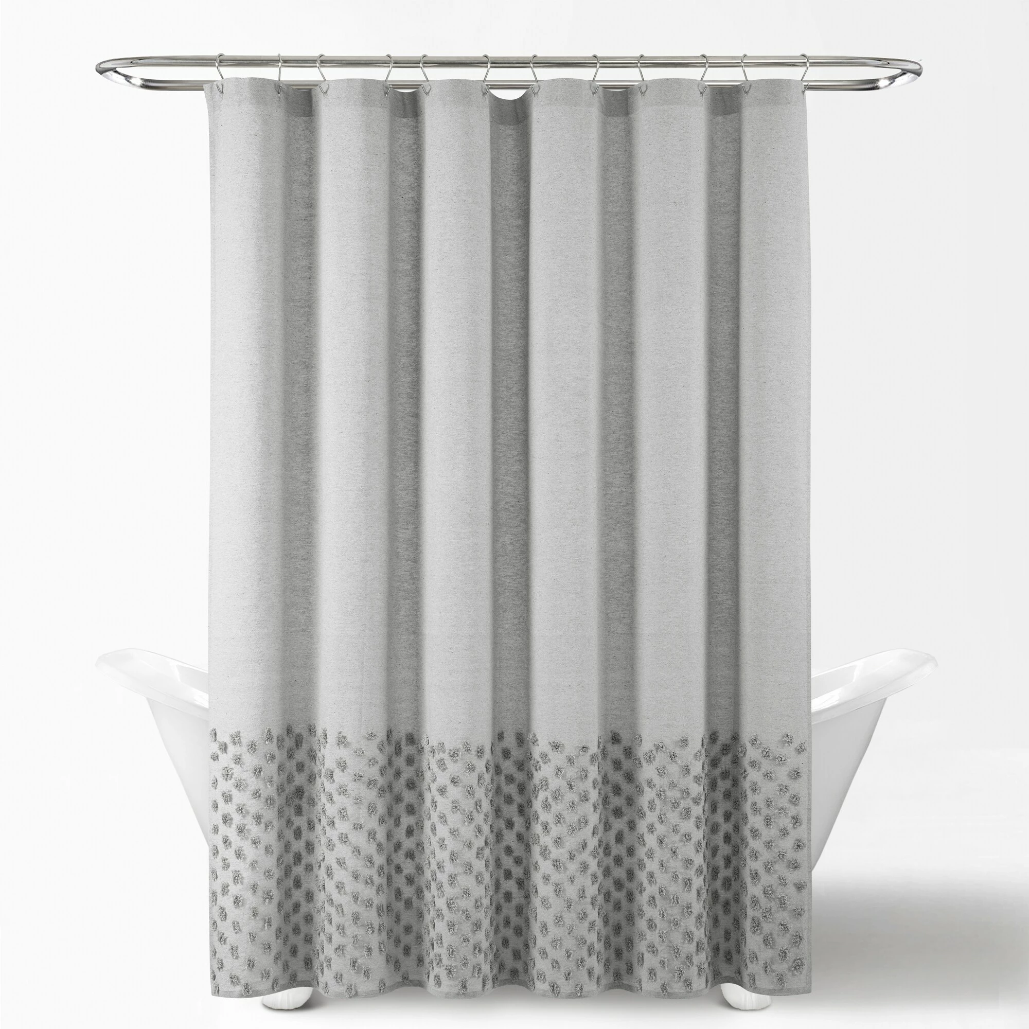 Best Pirce β Lush Decor Boho Polka Dot Yarn Dyed Eco-Friendly Recycled Cotton Shower Curtain Single Light Gray 𧨠11 Best Pirce β Lush Decor Boho Polka Dot Yarn Dyed Eco-Friendly Recycled Cotton Shower Curtain Single Light Gray 𧨠- Image 11