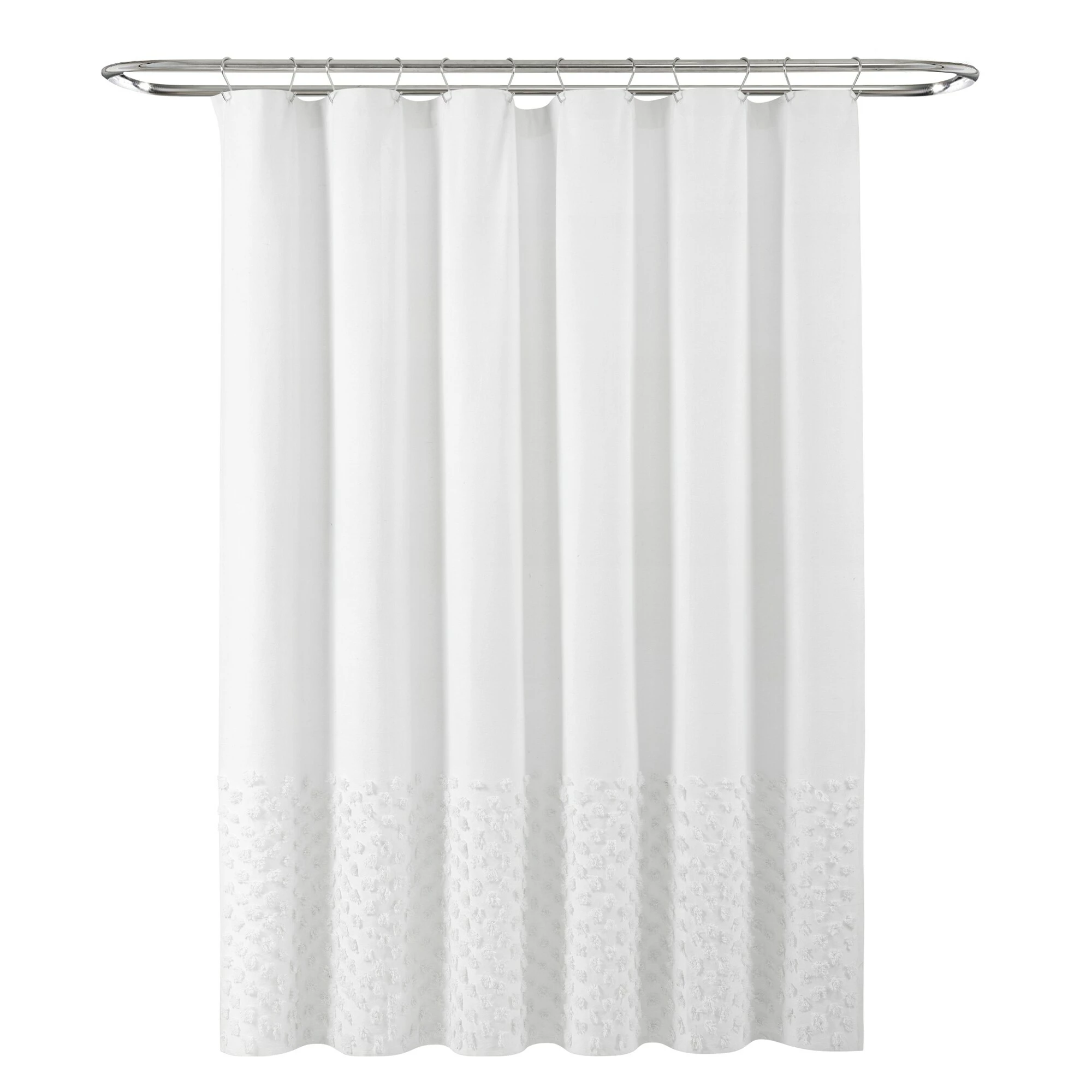 Best Pirce β Lush Decor Boho Polka Dot Yarn Dyed Eco-Friendly Recycled Cotton Shower Curtain Single Light Gray 𧨠4 Best Pirce β Lush Decor Boho Polka Dot Yarn Dyed Eco-Friendly Recycled Cotton Shower Curtain Single Light Gray 𧨠- Image 4