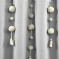 Best Sale 😀 Lush Decor Boho Pom Pom Tassel Linen Shower Curtain Light Gray 🛒 -Lush Decor Shop Lush Decor Boho Pom Pom Tassel Linen Shower Curtain 8
