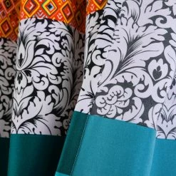 Cheap 😍 Lush Decor Boho Stripe Window Curtain Panel Pair Turquoise & Tangerine ⌛ -Lush Decor Shop Lush Decor Boho Stripe Window Curtain Panel Pair 5