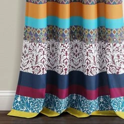 Cheap 😍 Lush Decor Boho Stripe Window Curtain Panel Pair Turquoise & Tangerine ⌛ -Lush Decor Shop Lush Decor Boho Stripe Window Curtain Panel Pair 9