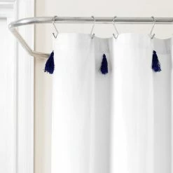 Cheapest 🔥 Lush Decor Boho Tassel Stripe Yarn Dyed Eco-Friendly Recycled Cotton Shower Curtain Single Navy/white 🥰 -Lush Decor Shop Lush Decor Boho Tassel Stripe Yarn Dyed Eco Friendly Recycled Cotton Shower Curtain Single 14