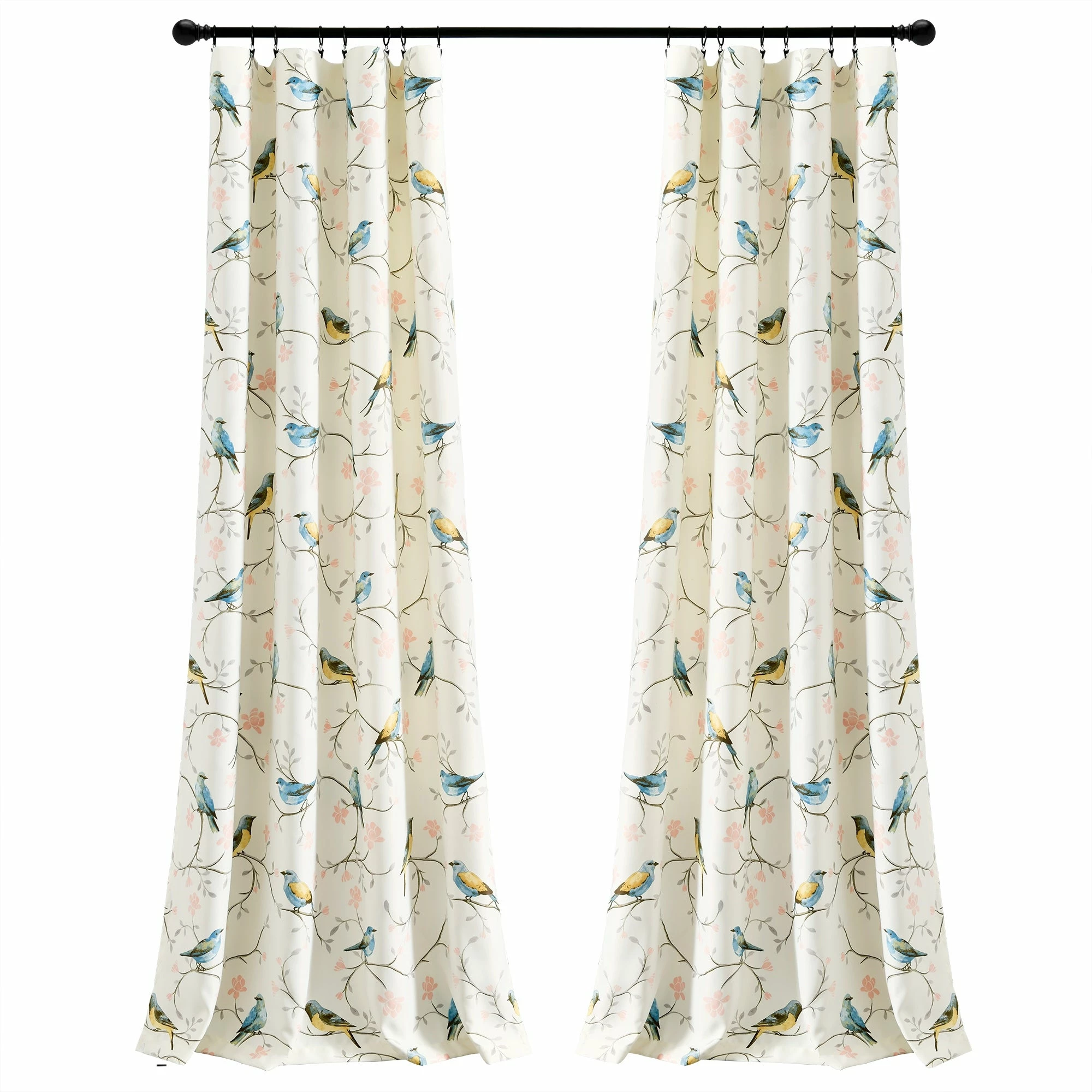Best Sale π₯ Lush Decor Botanical Bird And Flower Light Filtering Window Curtain Panels Set - 84" X 52" π 5 Best Sale π₯ Lush Decor Botanical Bird And Flower Light Filtering Window Curtain Panels Set - 84" X 52" π - Image 5