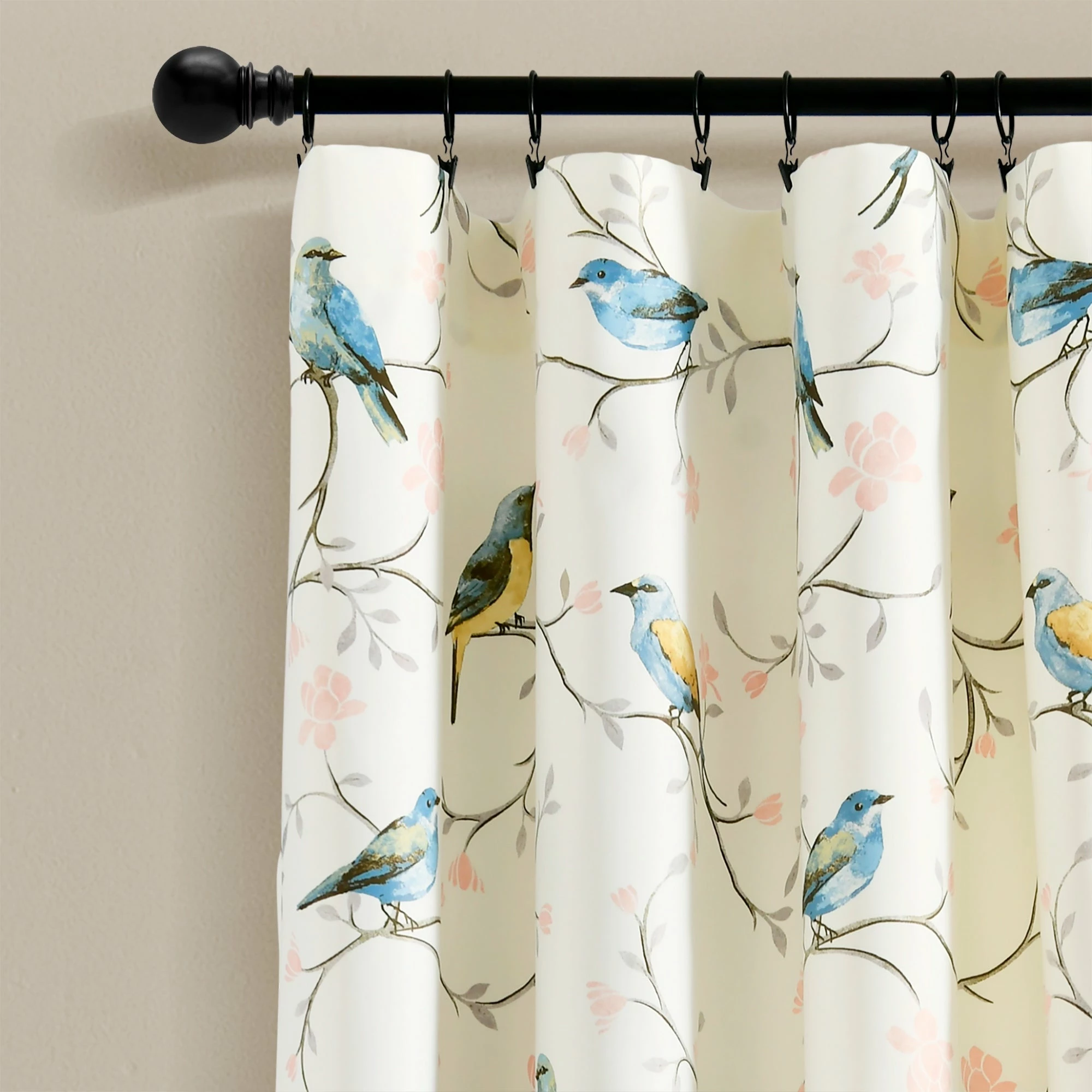 Best Sale π₯ Lush Decor Botanical Bird And Flower Light Filtering Window Curtain Panels Set - 84" X 52" π 8 Best Sale π₯ Lush Decor Botanical Bird And Flower Light Filtering Window Curtain Panels Set - 84" X 52" π - Image 8
