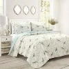 Hot Sale 🛒 Lush Decor Botanical Bird And Flower Oversized Reversible Quilt Set Multi 🥰