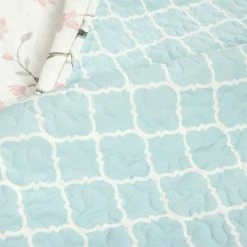 Hot Sale 🛒 Lush Decor Botanical Bird And Flower Oversized Reversible Quilt Set Multi 🥰 -Lush Decor Shop Lush Decor Botanical Bird And Flower Oversized Reversible Quilt Set 5