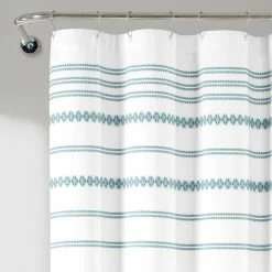 New 🎉 Lush Decor Breezy Chic Tassel Jacquard Eco-Friendly Recycled Cotton Shower Curtain Single Light Gray 😍 -Lush Decor Shop Lush Decor Breezy Chic Tassel Jacquard Eco Friendly Recycled Cotton Shower Curtain Single 8