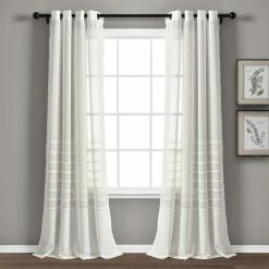 Best deal π₯° Lush Decor Bridie Grommet Sheer Window Curtain Panel Pair Gray π§¨