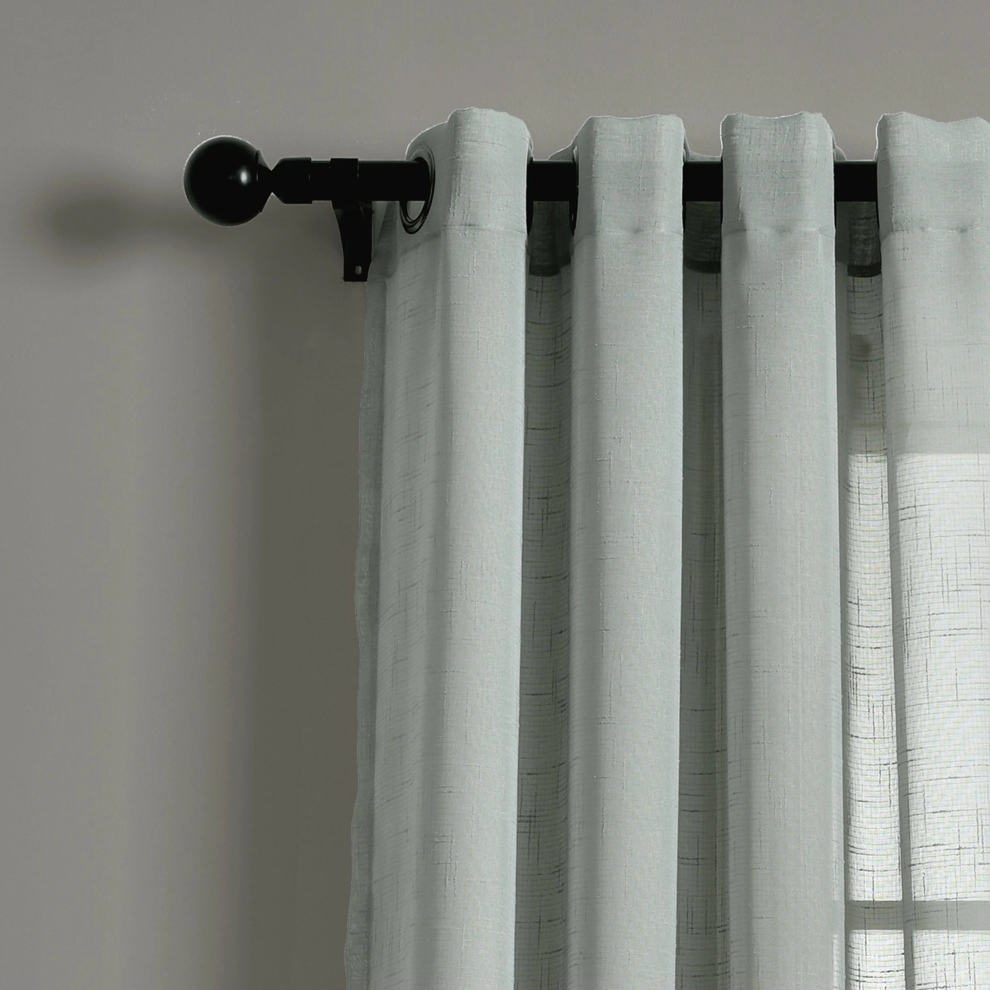 Best deal π₯° Lush Decor Bridie Grommet Sheer Window Curtain Panel Pair Gray 𧨠3 Best deal π₯° Lush Decor Bridie Grommet Sheer Window Curtain Panel Pair Gray 𧨠- Image 3