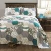 Promo 🛒 Lush Decor Briley 3-piece Quilt Set Blue ✔️