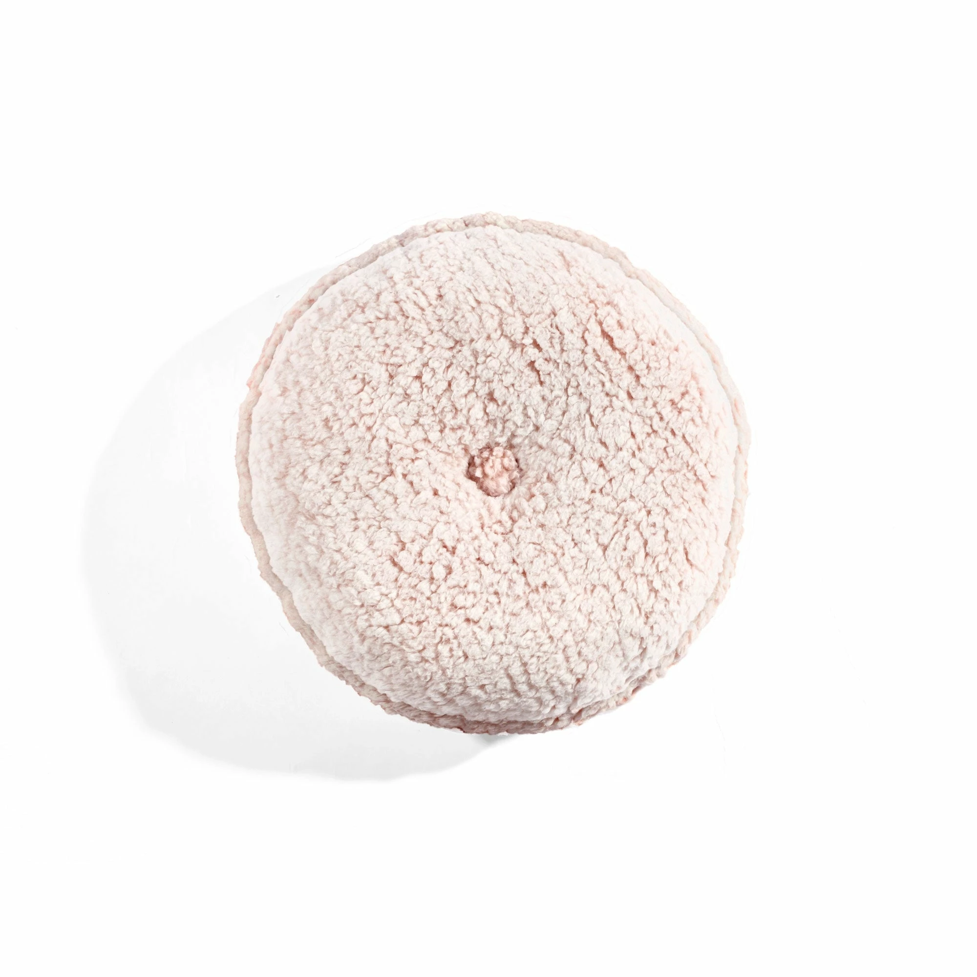 New 🥰 Lush Decor Button Soft Sherpa Round Decorative Pillow Blush 😉 4 New 🥰 Lush Decor Button Soft Sherpa Round Decorative Pillow Blush 😉 - Image 4
