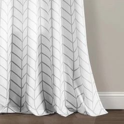 Discount ✨ Lush Decor Calia Chevron Geo Window Curtain Panel Pair - 84" X 52" Gray 🔔 -Lush Decor Shop Lush Decor Calia Chevron Geo Window Curtain Panel Pair 10