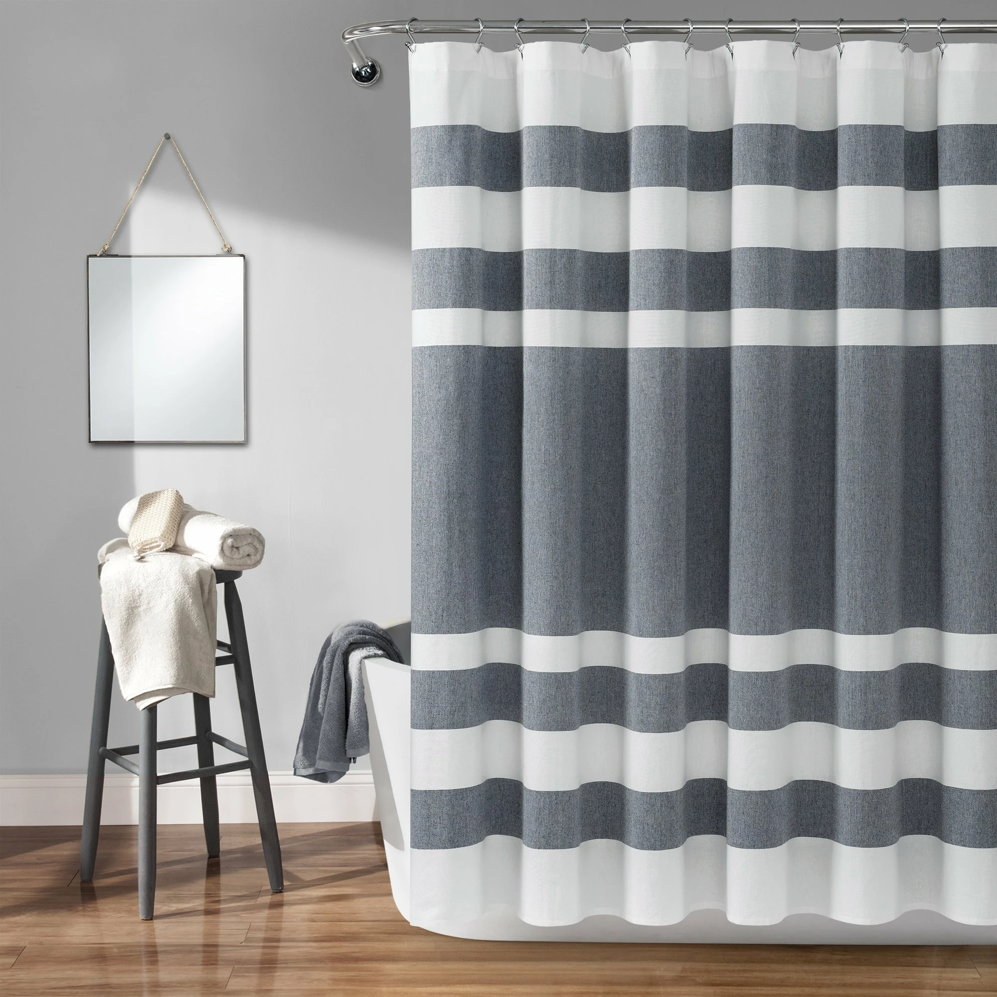 Cheap π― Lush Decor Cape Cod Stripe Yarn Dyed Cotton Shower Curtain Taupe π₯° 7 Cheap π― Lush Decor Cape Cod Stripe Yarn Dyed Cotton Shower Curtain Taupe π₯° - Image 7