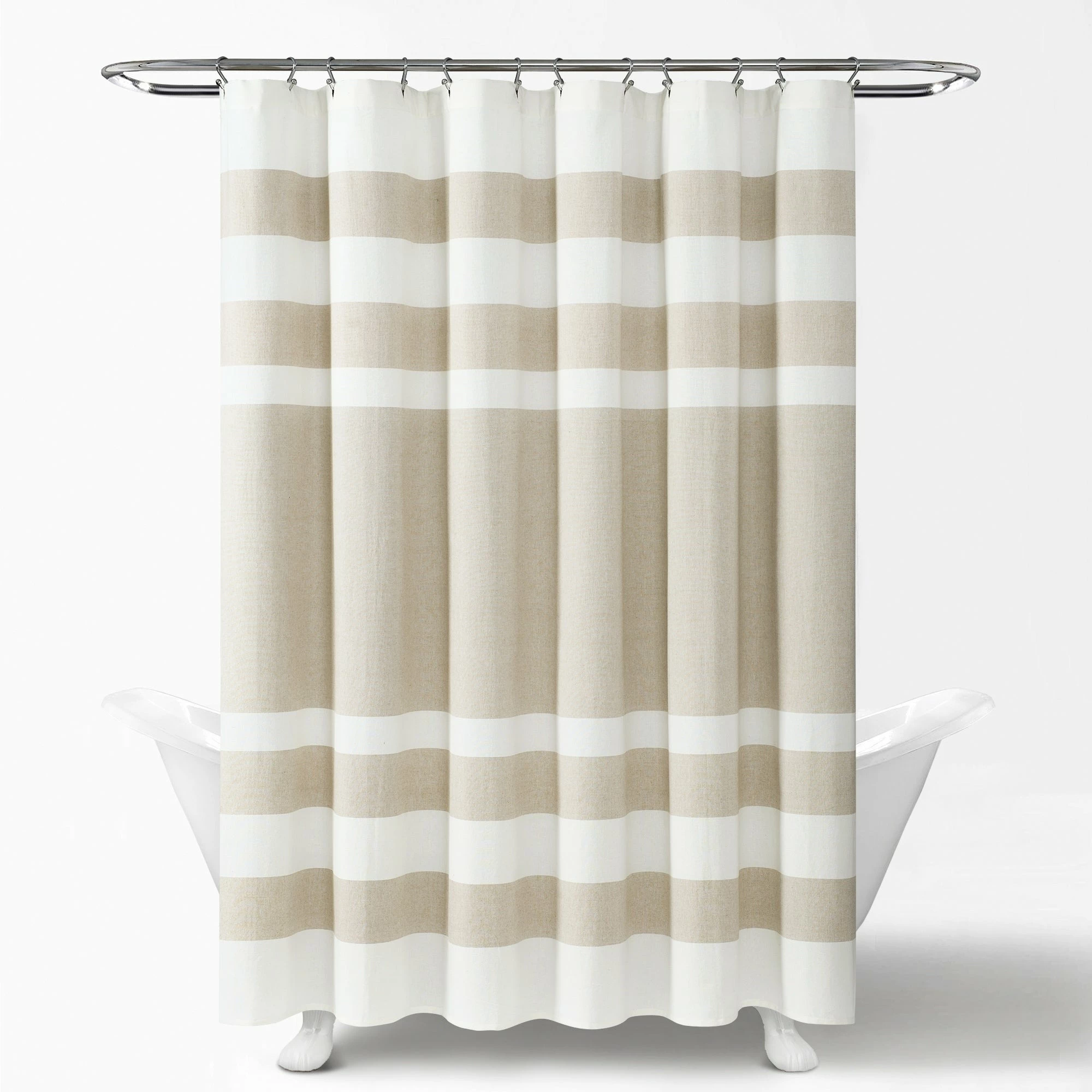 Cheap π― Lush Decor Cape Cod Stripe Yarn Dyed Cotton Shower Curtain Taupe π₯° 14 Cheap π― Lush Decor Cape Cod Stripe Yarn Dyed Cotton Shower Curtain Taupe π₯° - Image 14