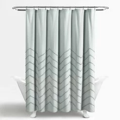 Best Sale 🎁 Lush Decor Chenille Chevron Shower Curtain Pastel Blue ✨ -Lush Decor Shop Lush Decor Chenille Chevron Shower Curtain bc56d391 910c 46c4 ab41 c870dde153ed