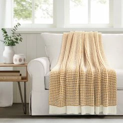 Best Sale ❤️ Lush Decor Chic And Soft Knitted Throw Single Yellow 🥰 -Lush Decor Shop Lush Decor Chic And Soft Knitted Throw Single 4