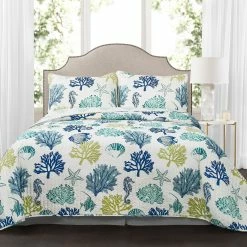 Best deal ⭐ Lush Decor Coastal Reef 3 Piece Quilt Set ❤️
