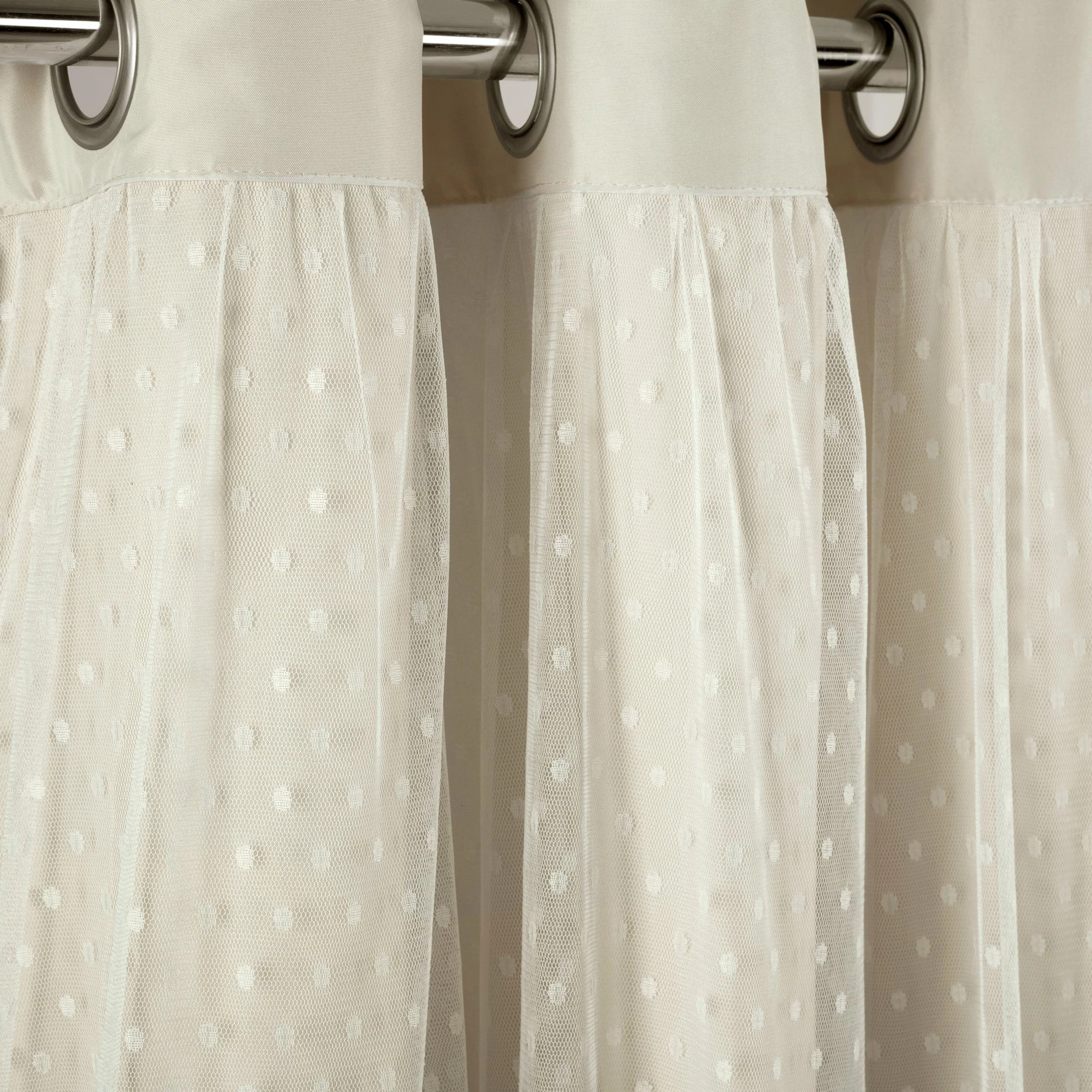 Best Pirce π Lush Decor Cottage Polka Dot Sheer Window Curtain Panel Including Tieback Single Neutral π 10 Best Pirce π Lush Decor Cottage Polka Dot Sheer Window Curtain Panel Including Tieback Single Neutral π - Image 10