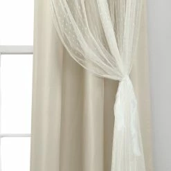 Top 10 🤩 Lush Decor Cottage Polka Dot Sheer Window Curtain Panels Including Tieback Set Neutral ✔️ -Lush Decor Shop Lush Decor Cottage Polka Dot Sheer Window Curtain Panels Including Tieback Set 7