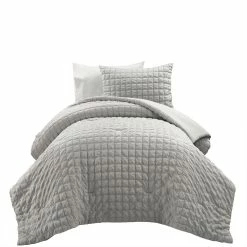 Wholesale 🛒 Lush Decor Crinkle Textured Dobby Comforter Set White ✔️ -Lush Decor Shop Lush Decor Crinkle Textured Dobby Comforter Set 2