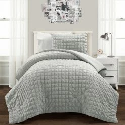 Wholesale 🛒 Lush Decor Crinkle Textured Dobby Comforter Set White ✔️ -Lush Decor Shop Lush Decor Crinkle Textured Dobby Comforter Set