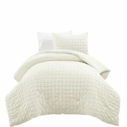 Wholesale 🛒 Lush Decor Crinkle Textured Dobby Comforter Set White ✔️ -Lush Decor Shop Lush Decor Crinkle Textured Dobby Comforter Set 5