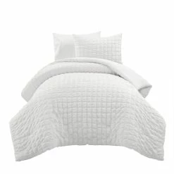 Wholesale 🛒 Lush Decor Crinkle Textured Dobby Comforter Set White ✔️ -Lush Decor Shop Lush Decor Crinkle Textured Dobby Comforter Set 8
