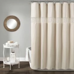 Best Sale ⭐ Lush Decor Dana Lace Shower Curtain Neutral 😉
