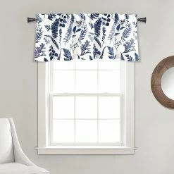 Cheap 🔔 Lush Decor Devonia Allover Light Filtering Valance - 18" X 52" White/navy 🔥 -Lush Decor Shop Lush Decor Devonia Allover Light Filtering Valance 7