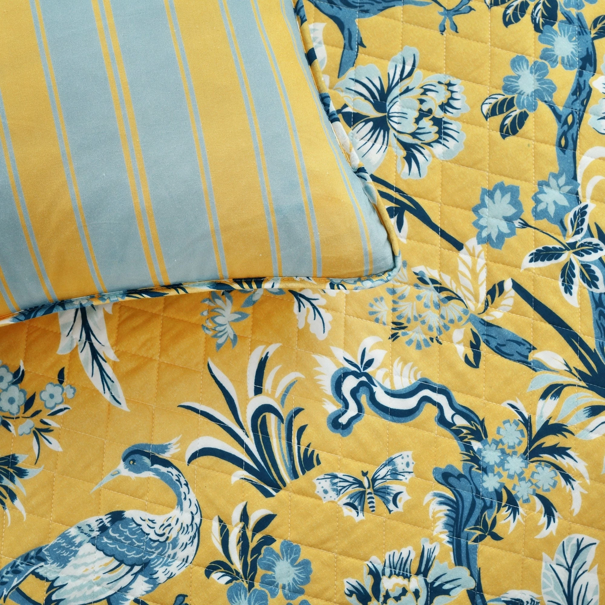 Discount π Lush Decor Dolores 3 Piece Cotton Quilt Set Yellow & Blue π 12 Discount π Lush Decor Dolores 3 Piece Cotton Quilt Set Yellow & Blue π - Image 12