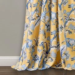 Promo ✔️ Lush Decor Dolores Room-darkening Floral Curtain Panel Pair Yellow 😉 -Lush Decor Shop Lush Decor Dolores Room Darkening Floral Curtain Panel Pair 2