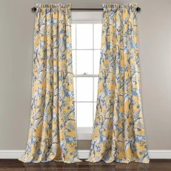 Promo ✔️ Lush Decor Dolores Room-darkening Floral Curtain Panel Pair Yellow 😉 -Lush Decor Shop Lush Decor Dolores Room Darkening Floral Curtain Panel Pair 7