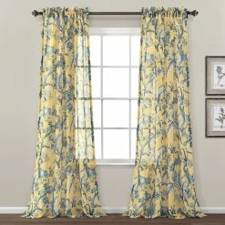 Brand new ⭐ Lush Decor Dolores Sheer Window Curtain Panel Pair - 84" X 52" 😀