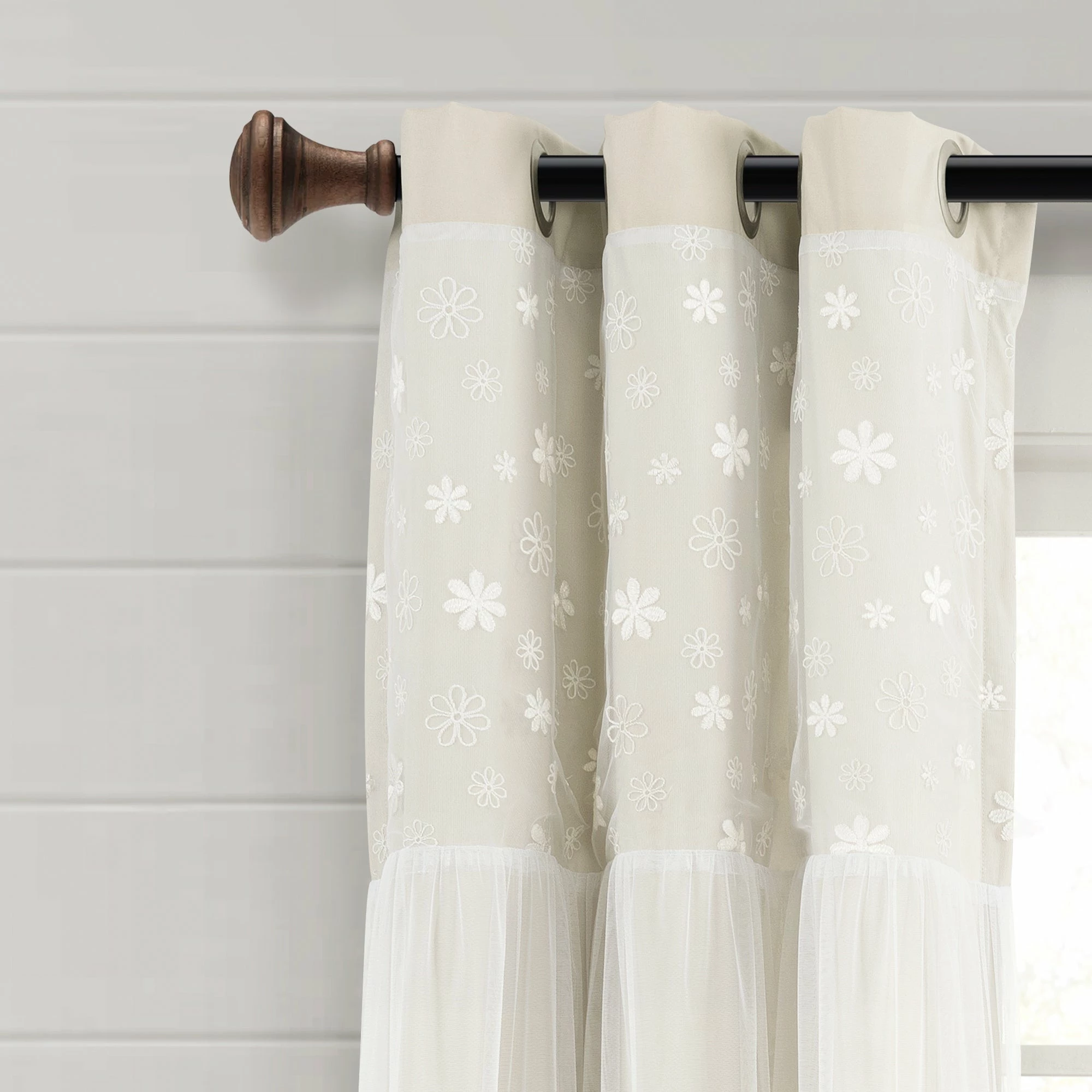 Best deal βοΈ Lush Decor Dylin Flower Embroidery Window Curtain Panel Single Neutral π€© 11 Best deal βοΈ Lush Decor Dylin Flower Embroidery Window Curtain Panel Single Neutral π€© - Image 11