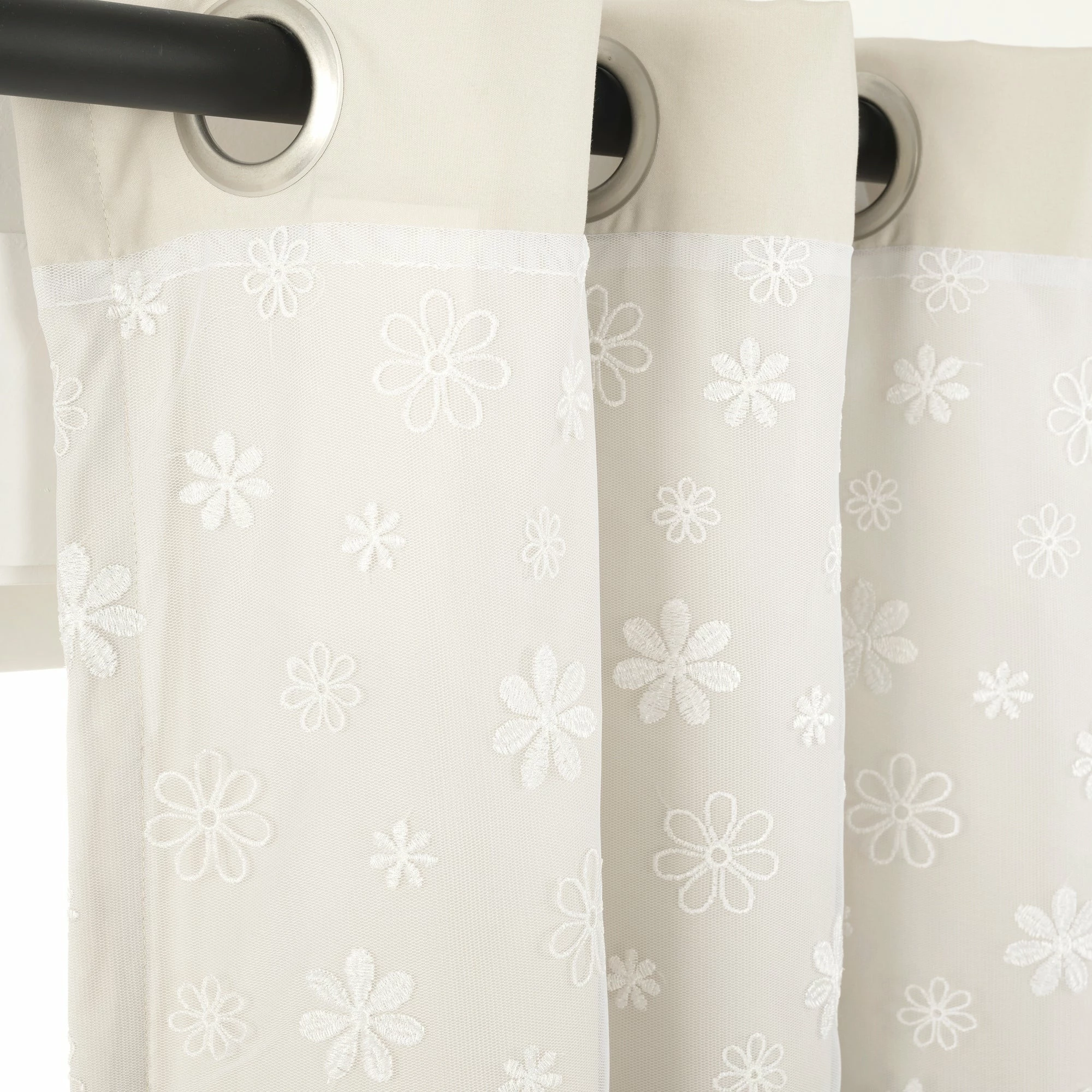 Best deal βοΈ Lush Decor Dylin Flower Embroidery Window Curtain Panel Single Neutral π€© 12 Best deal βοΈ Lush Decor Dylin Flower Embroidery Window Curtain Panel Single Neutral π€© - Image 12