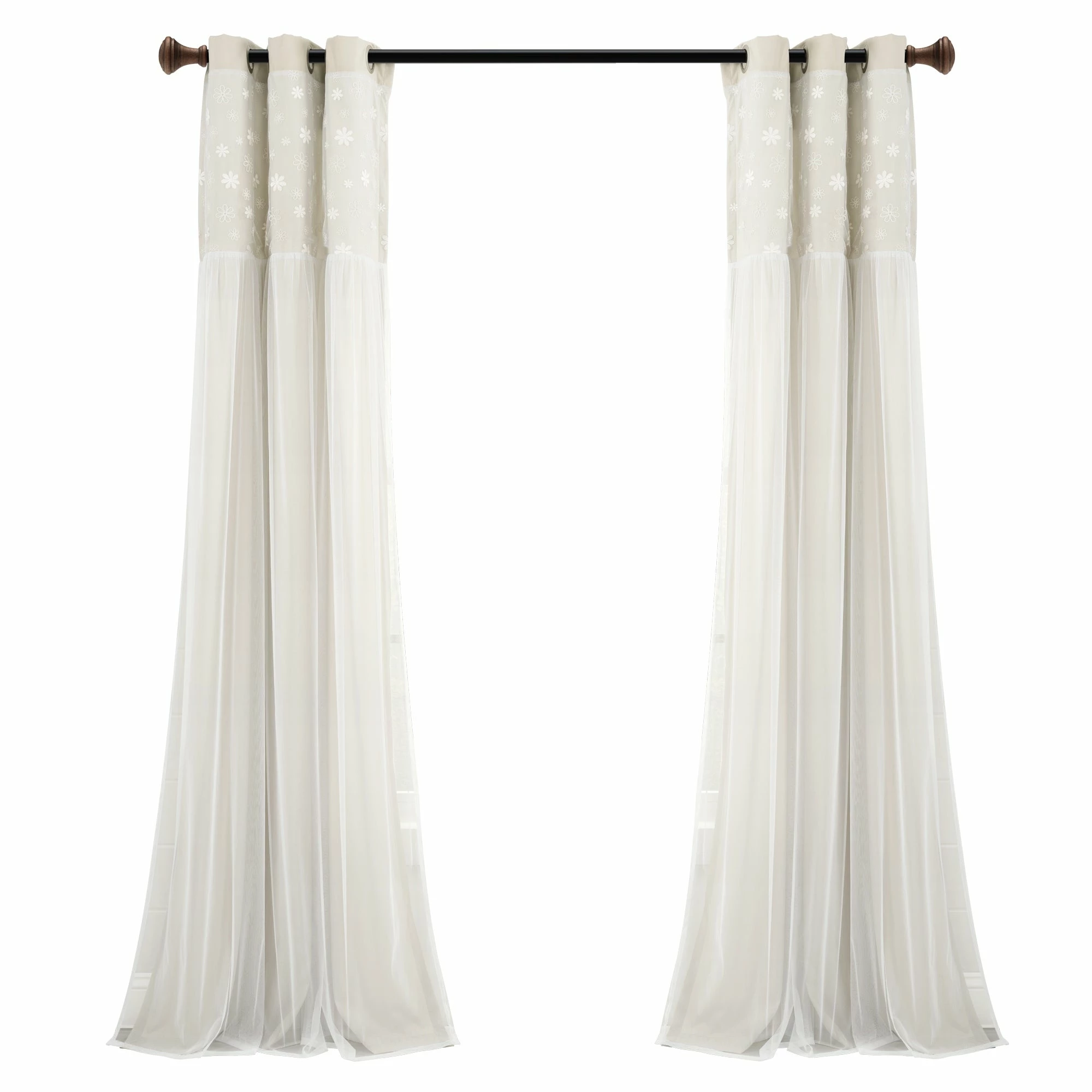 Best deal βοΈ Lush Decor Dylin Flower Embroidery Window Curtain Panel Single Neutral π€© 10 Best deal βοΈ Lush Decor Dylin Flower Embroidery Window Curtain Panel Single Neutral π€© - Image 10