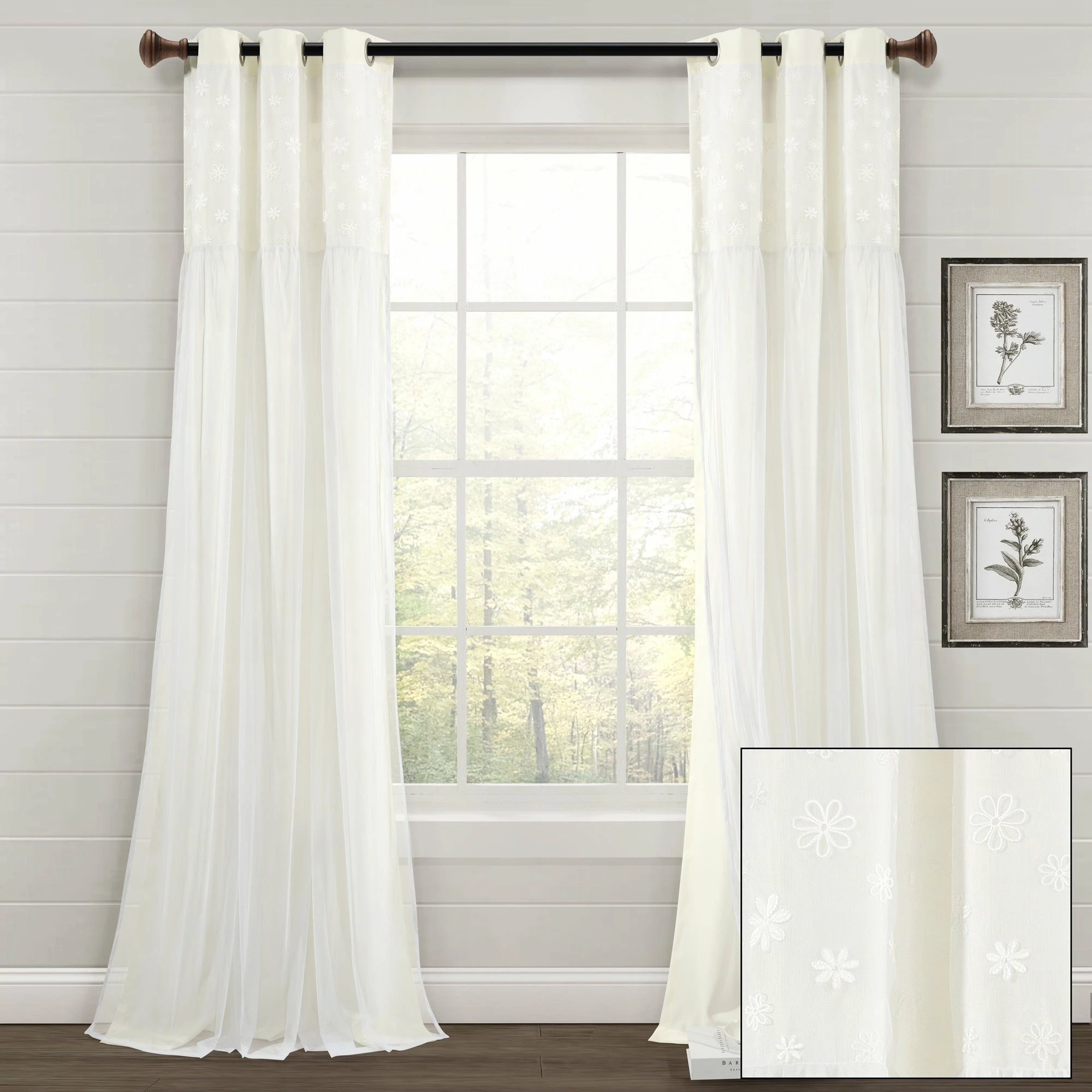 Best deal βοΈ Lush Decor Dylin Flower Embroidery Window Curtain Panel Single Neutral π€© 1 Best deal βοΈ Lush Decor Dylin Flower Embroidery Window Curtain Panel Single Neutral π€©