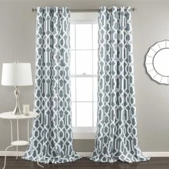 Hot Sale π Lush Decor Edward Moroccan Room-darkening Curtain Panel Pair Navy βοΈ