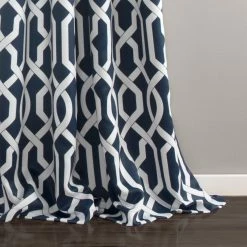 Hot Sale 🔔 Lush Decor Edward Moroccan Room-darkening Curtain Panel Pair Navy ✔️ -Lush Decor Shop Lush Decor Edward Moroccan Pattern Room Darkening Curtain Panel Pair 13
