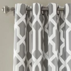 Hot Sale 🔔 Lush Decor Edward Moroccan Room-darkening Curtain Panel Pair Navy ✔️ -Lush Decor Shop Lush Decor Edward Moroccan Pattern Room Darkening Curtain Panel Pair 2